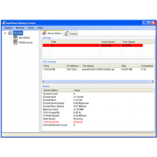 GV-Backup Center - Programvare for backup av opptak