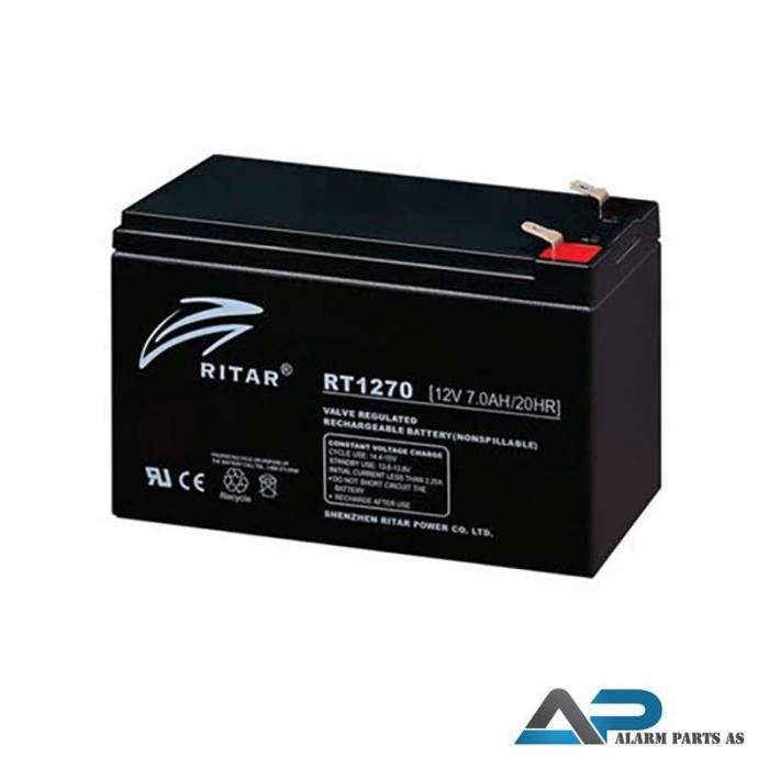 RT1270 Ritar AGM batteri 12V 7Ah.